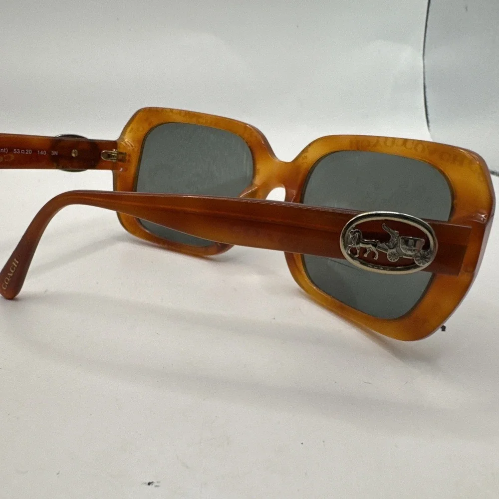 COACH HC8329U 56603H C6188 Amber Tortoise Coach Print 53 mm Women's Sunglasses